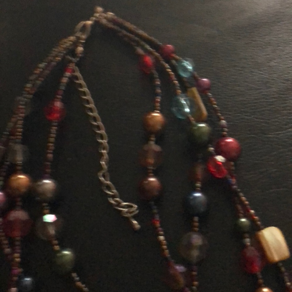 Statement Beaded Adjustable Necklace - image 3